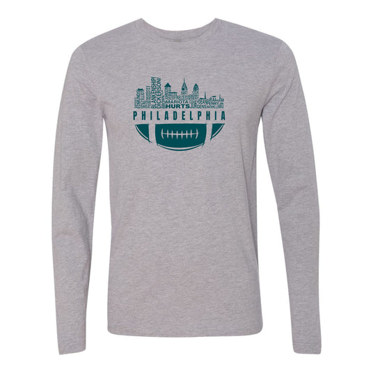 Philadelphia City Skyline Men's Shirt for Football Fans