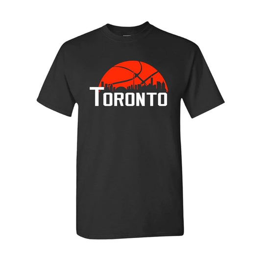 Toronto Basketball Team Cityscape Skyline Men's Apparel for Basketball Fans