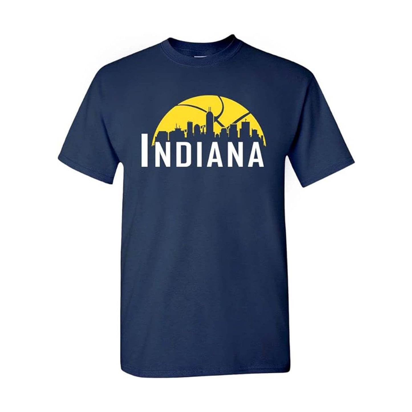 Indiana Basketball Team Cityscape Skyline Men's Apparel for Basketball Fans