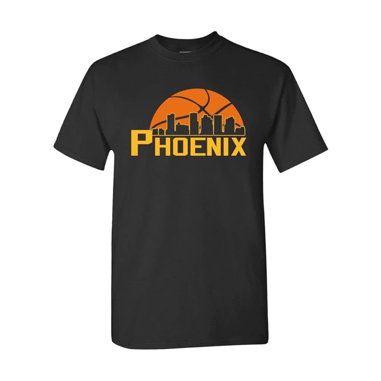 Phoenix Basketball Team Cityscape Skyline Men's Apparel for Basketball Fans