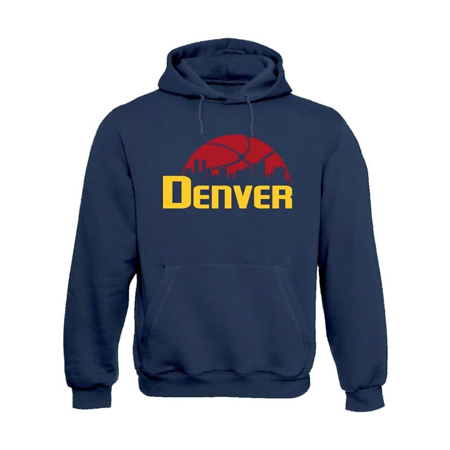 Denver Basketball Team Cityscape Skyline Men's Apparel for Basketball Fans