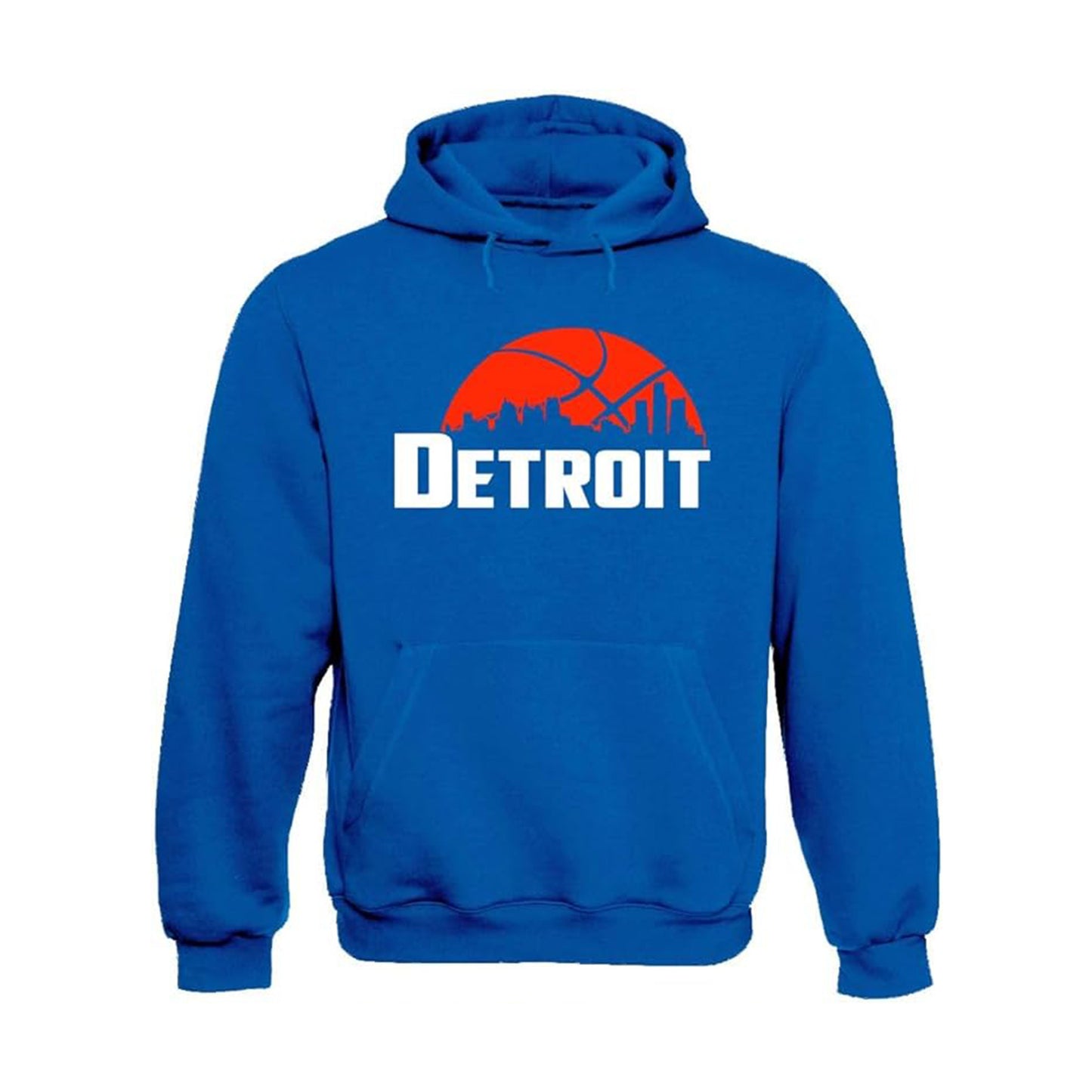 Detroit Basketball Team Cityscape Skyline Men's Apparel for Basketball Fans