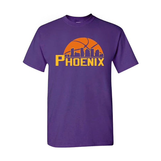 Phoenix Basketball Team Cityscape Skyline Men's Apparel for Basketball Fans