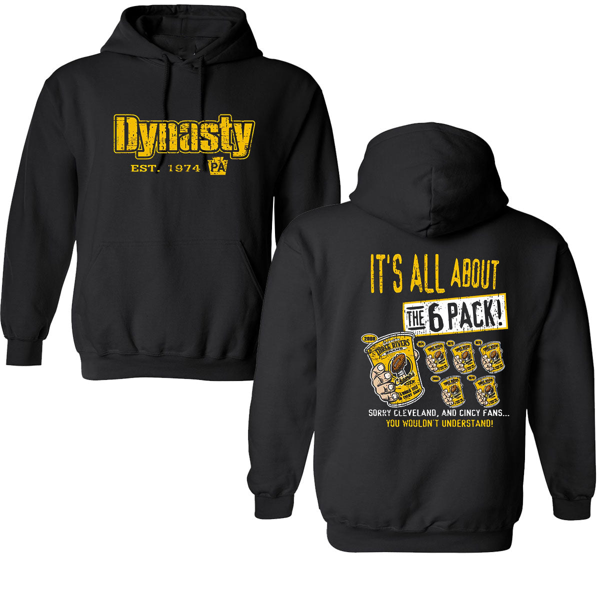 Black and Gold Dynasty 6-Pack Pittsburgh Football Fans