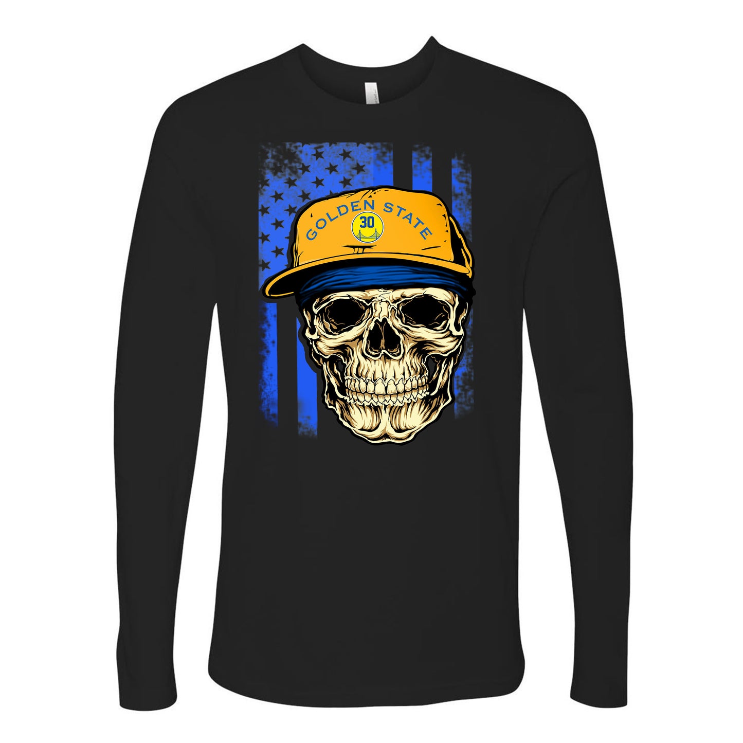 Golden State Basketball Skull With Hat Jersey Tee