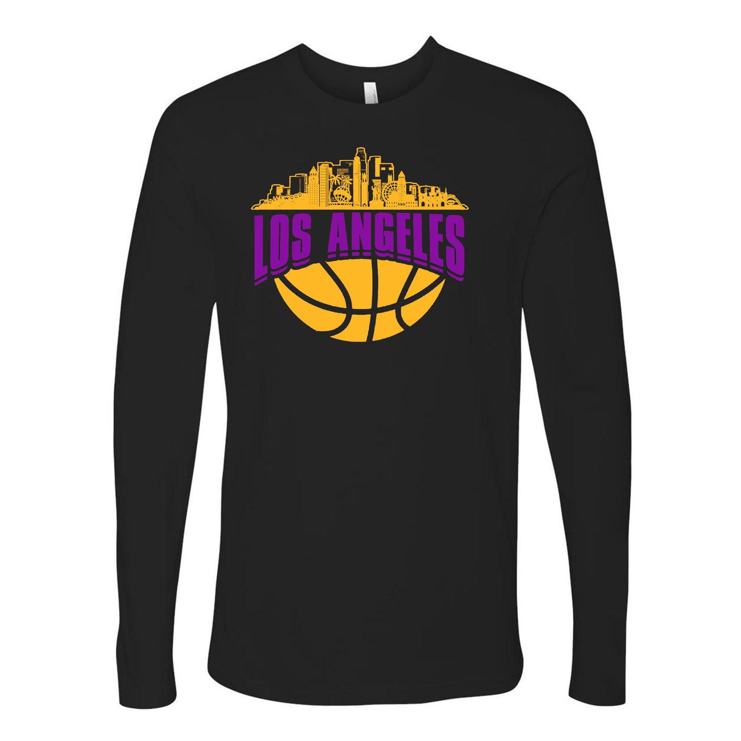 Los Angeles Basketball Jersey Cityscape Skyline Men's Shirt for Basketball Fans