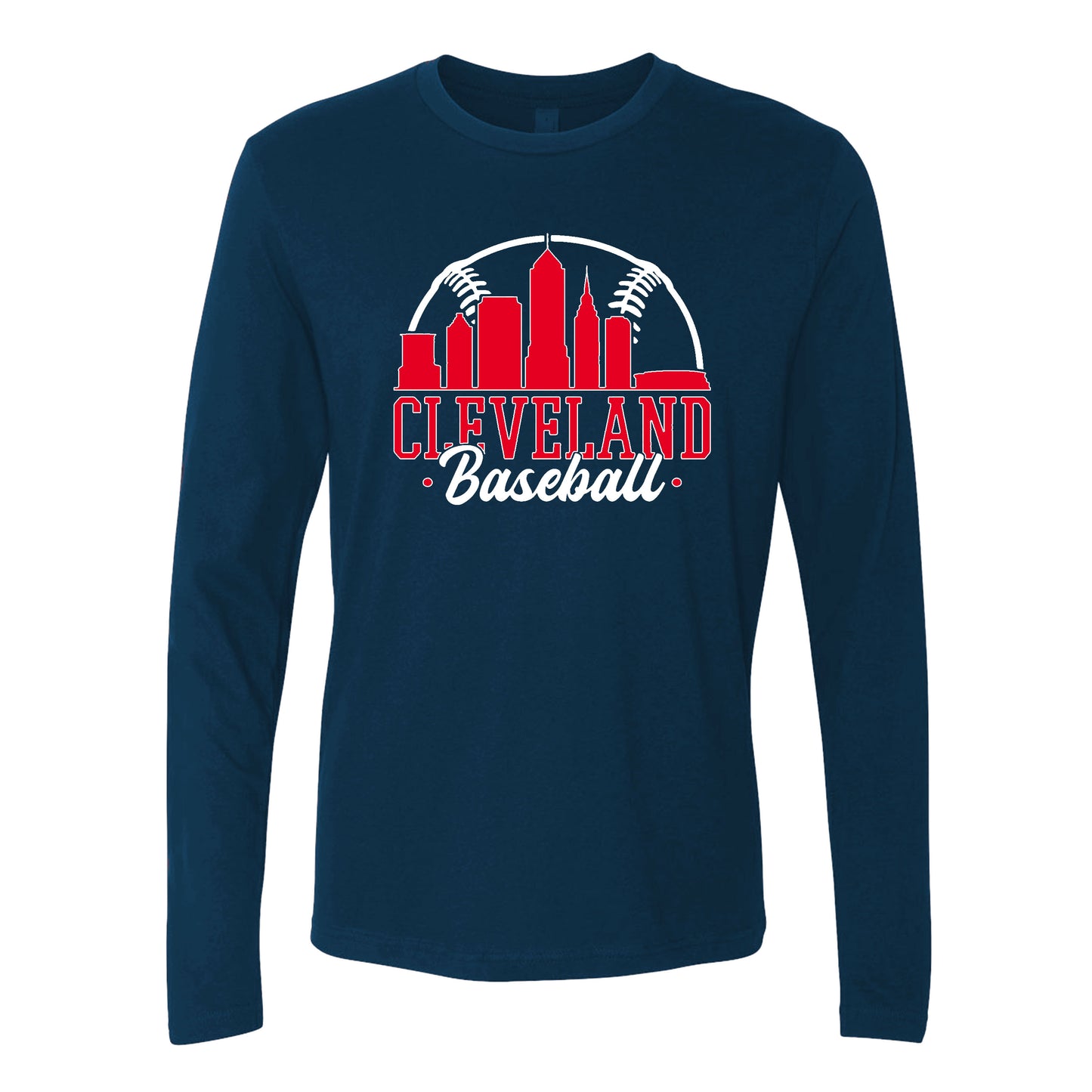 Cleveland Baseball Cityscape Skyline Men's Apparel for Baseball Fans