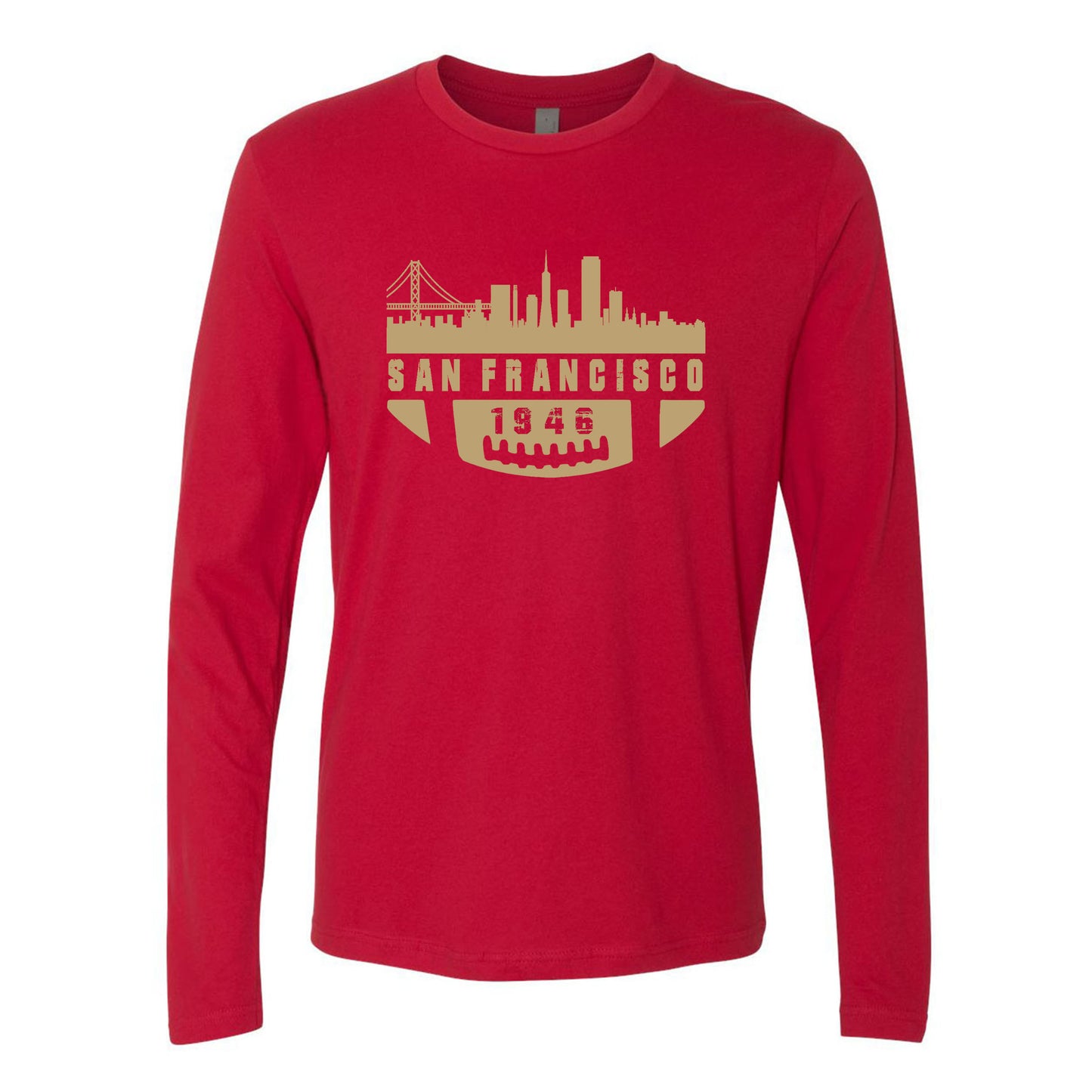 San Francisco Football City Skyline Men's Shirt for Football Fans