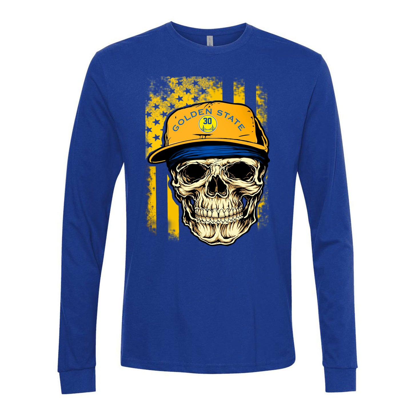 Golden State Basketball Skull With Hat Jersey Tee