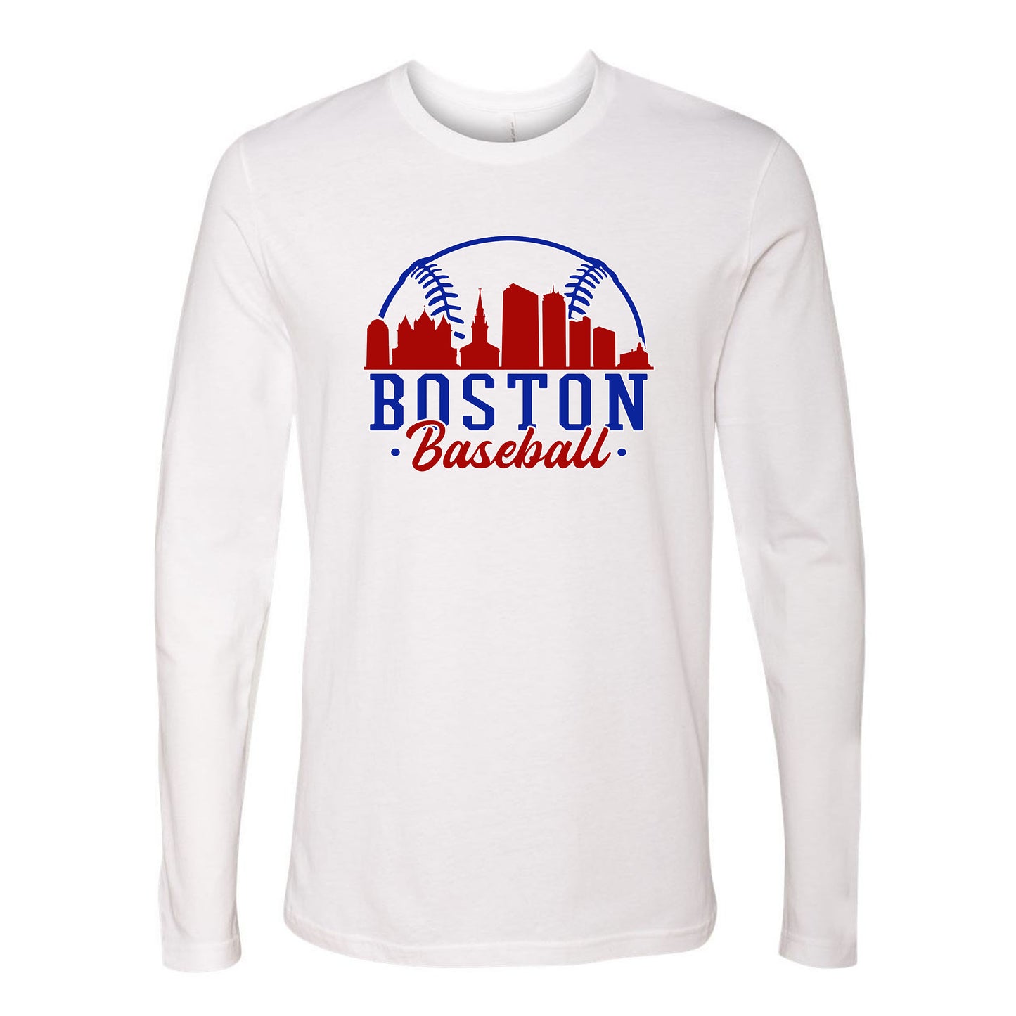 Boston Baseball Gear Cityscape Skyline Men's Apparel for Baseball Fans