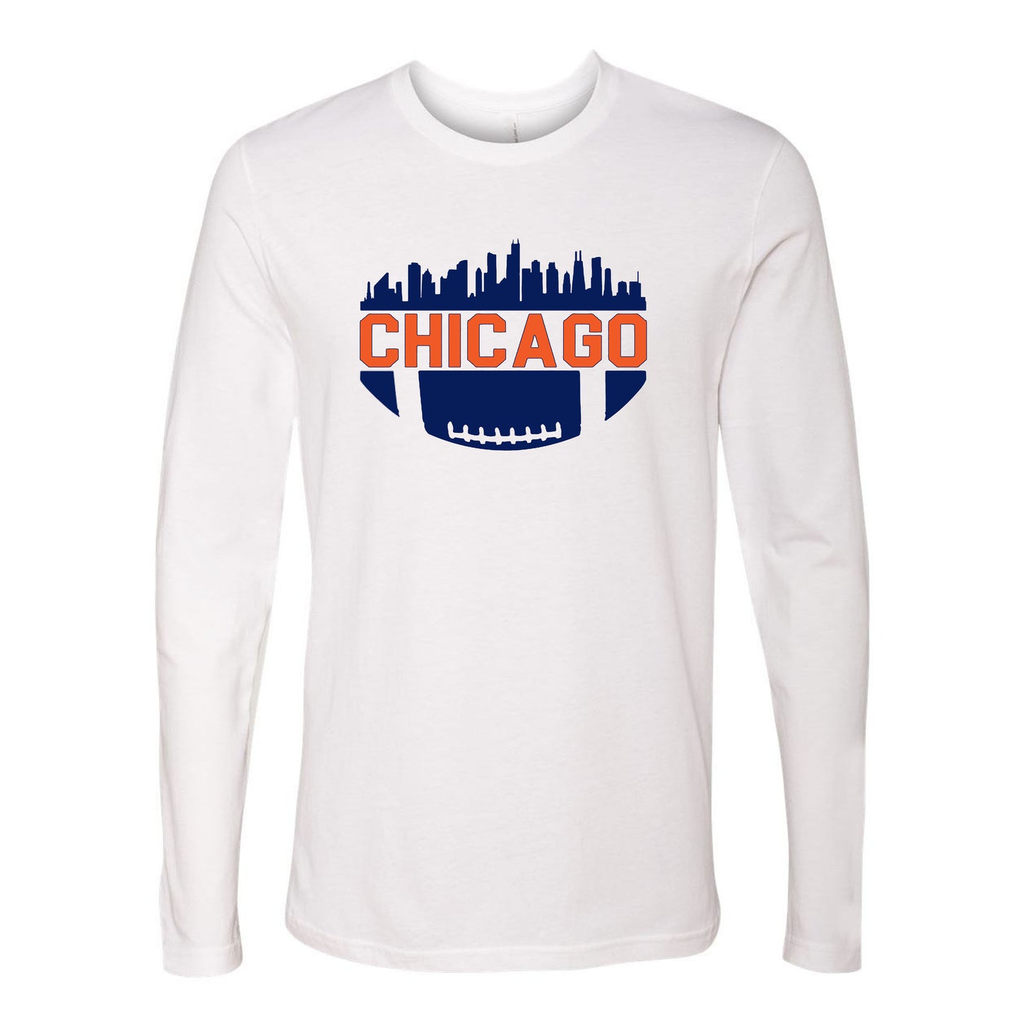 Chicago Football City Skyline Shirt for Football Fans Athletic Sports Fan Collection