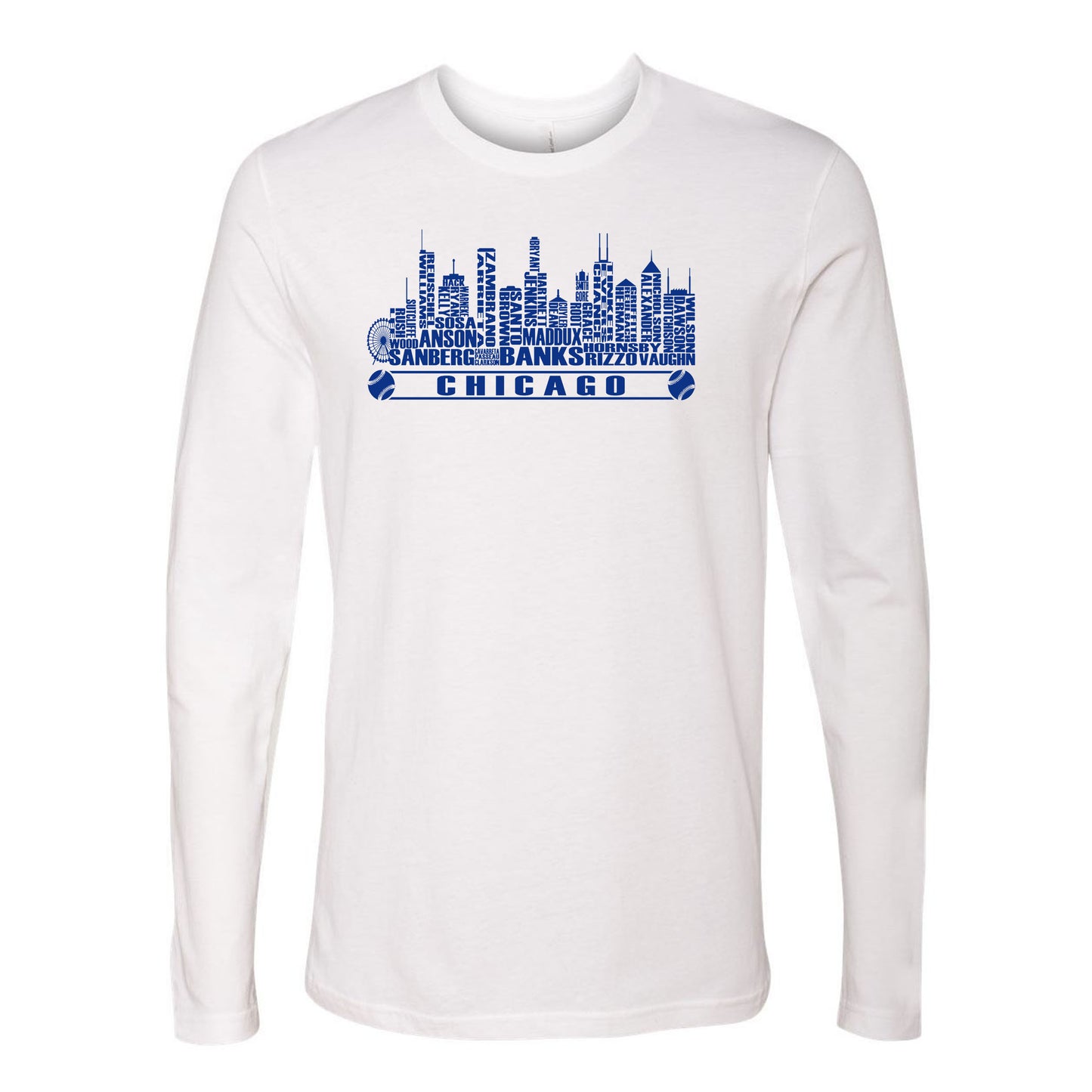 Chicago Baseball Team Cityscape Skyline Men's Apparel for Baseball Fans