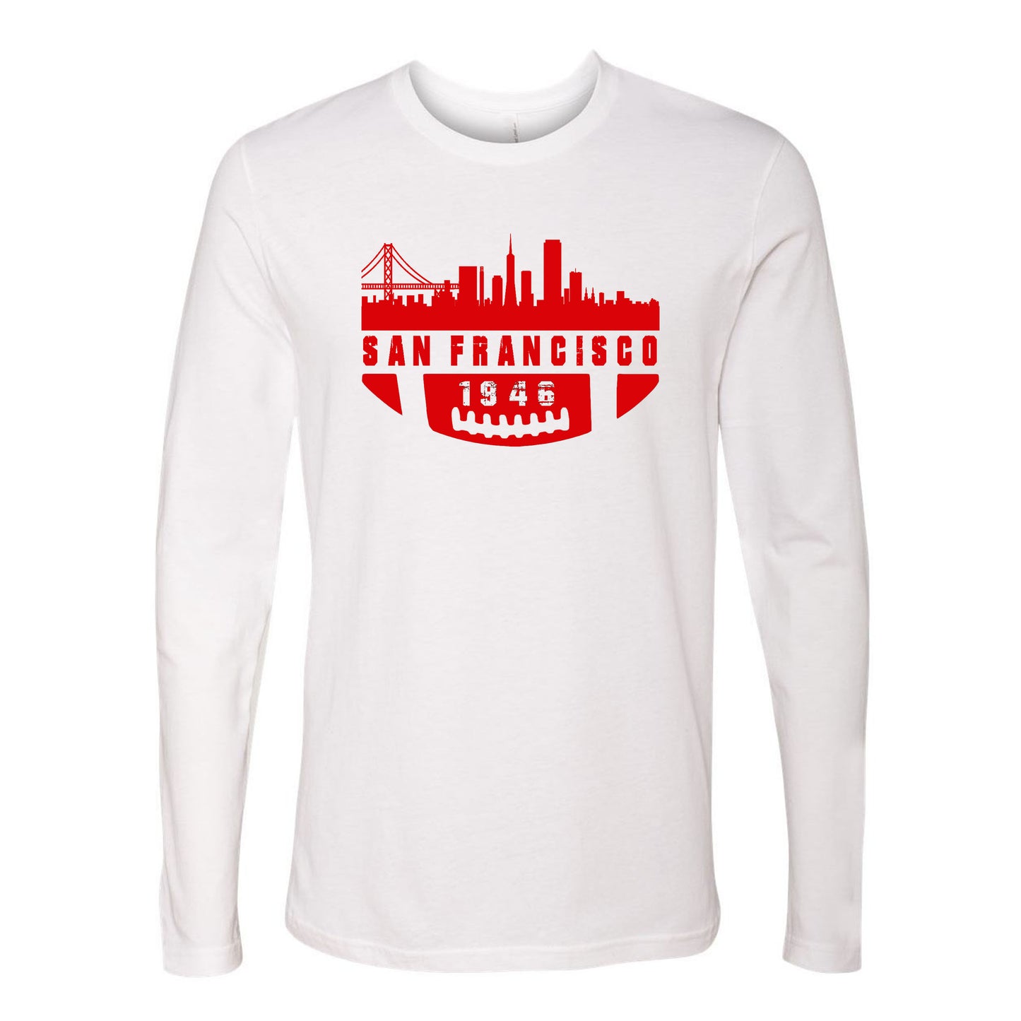 San Francisco Football City Skyline Men's Shirt for Football Fans