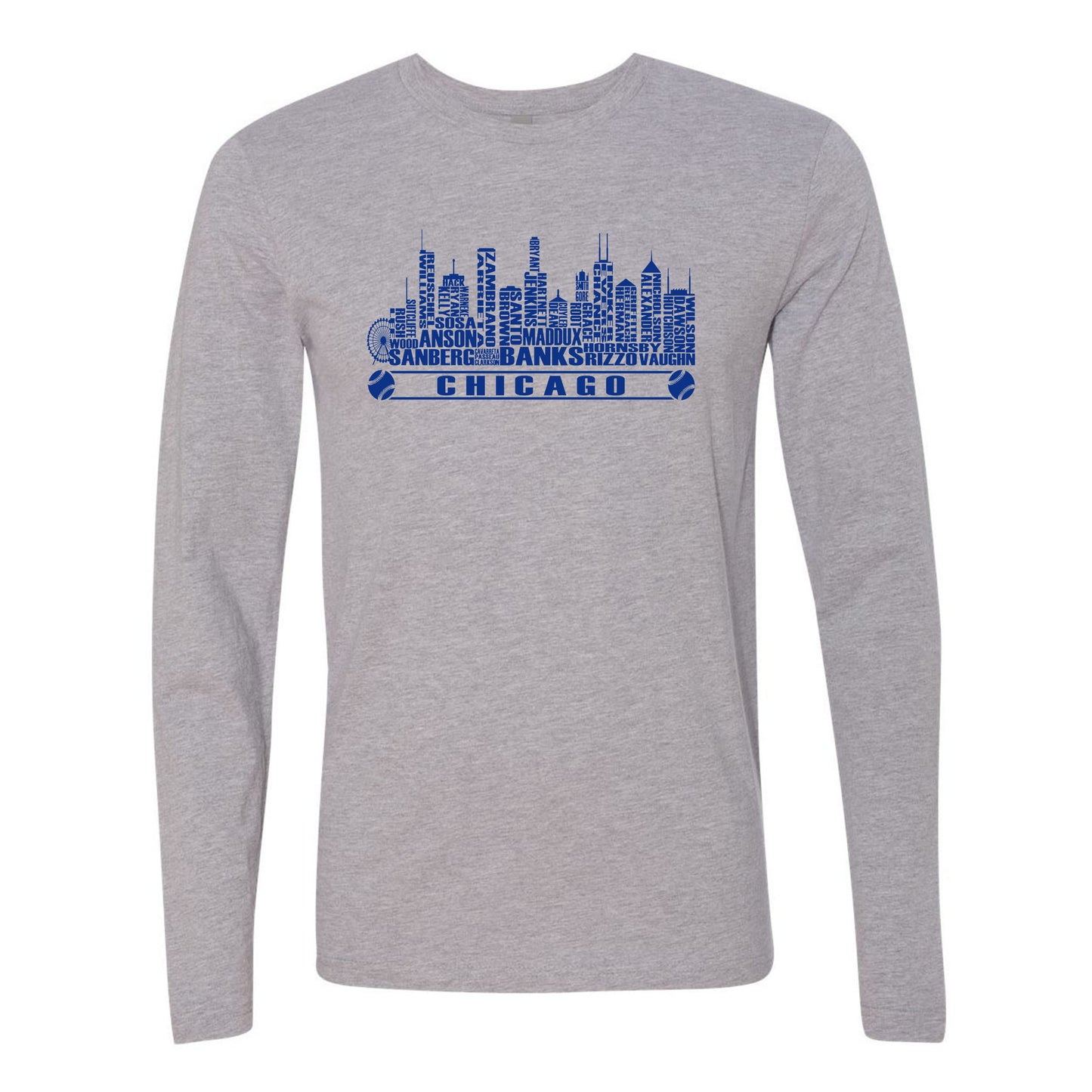 Chicago Baseball Team Cityscape Skyline Men's Apparel for Baseball Fans