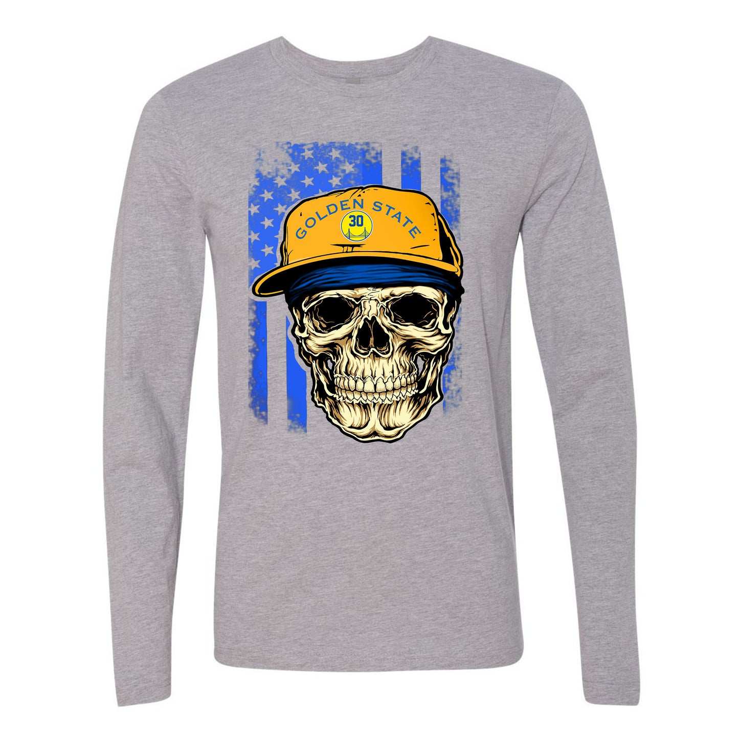 Golden State Basketball Skull With Hat Jersey Tee