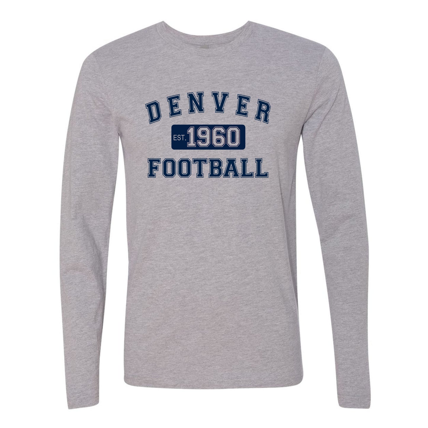 Denver Football EST 1960 Fans Game Day Tee Navy & Orange Collection