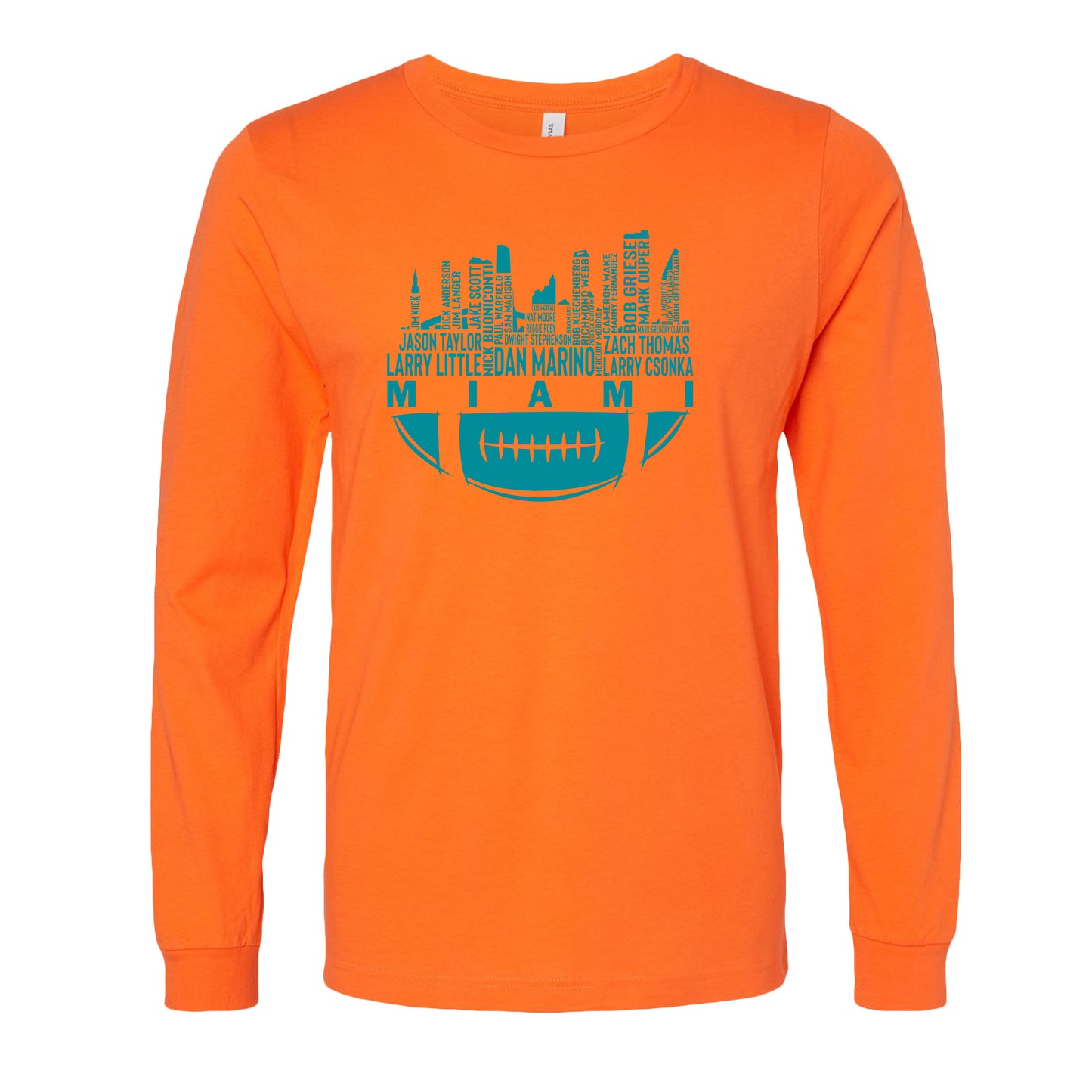 Miami Football Fans City Skyline Collection