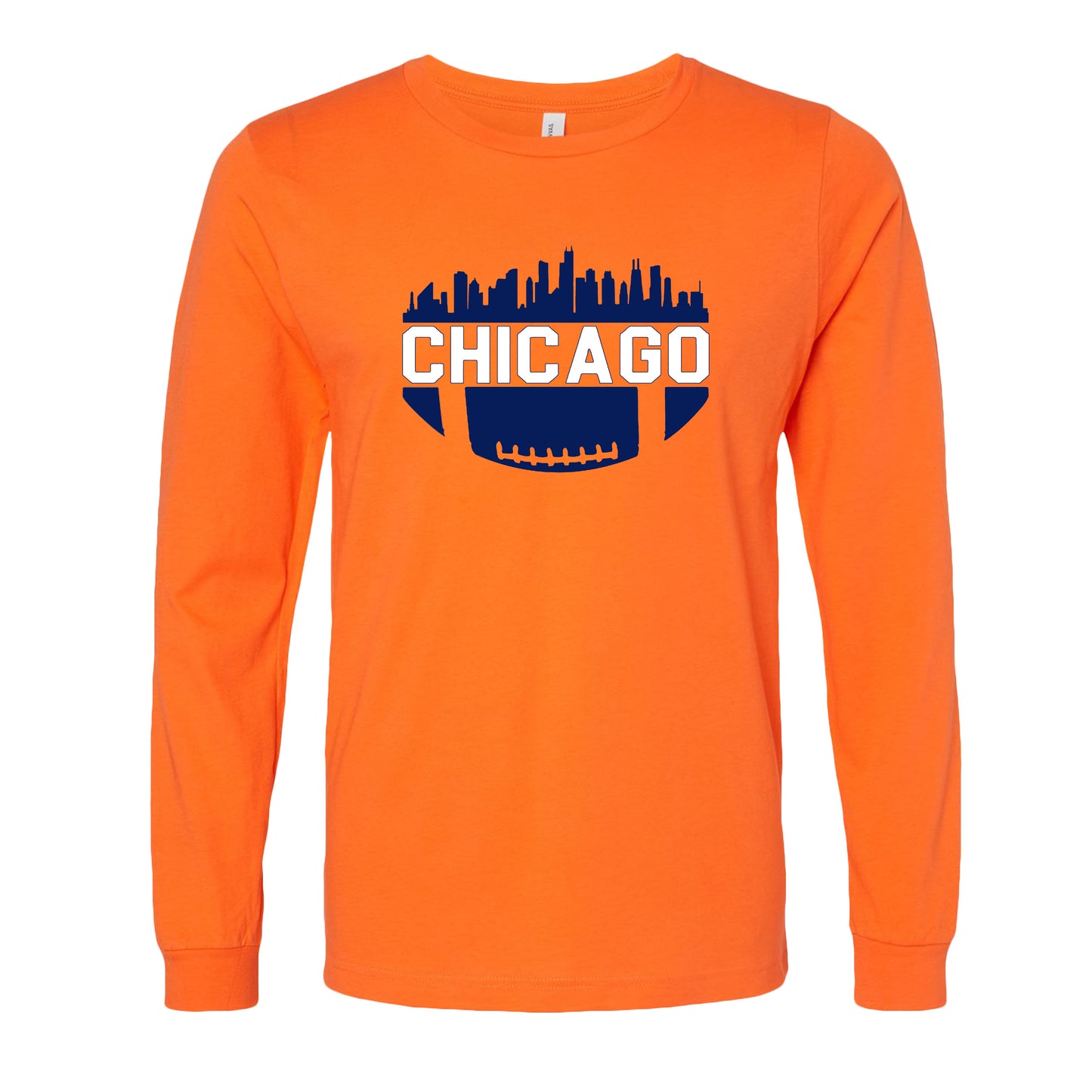 Chicago Football City Skyline Shirt for Football Fans Athletic Sports Fan Collection