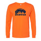 Denver Football Game Day Tee Navy & Orange Skylne