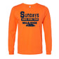 Sundays are For The Mile Hige Denver Football Game Day Tee Navy & Orange