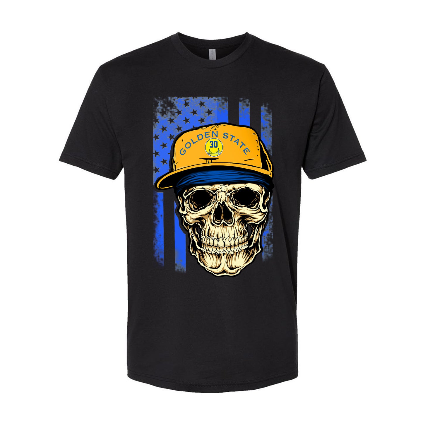 Golden State Basketball Skull With Hat Jersey Tee