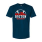 Boston Baseball Gear Cityscape Skyline Men's Apparel for Baseball Fans