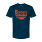 Sundays are For The Mile Hige Denver Football Game Day Tee Navy & Orange