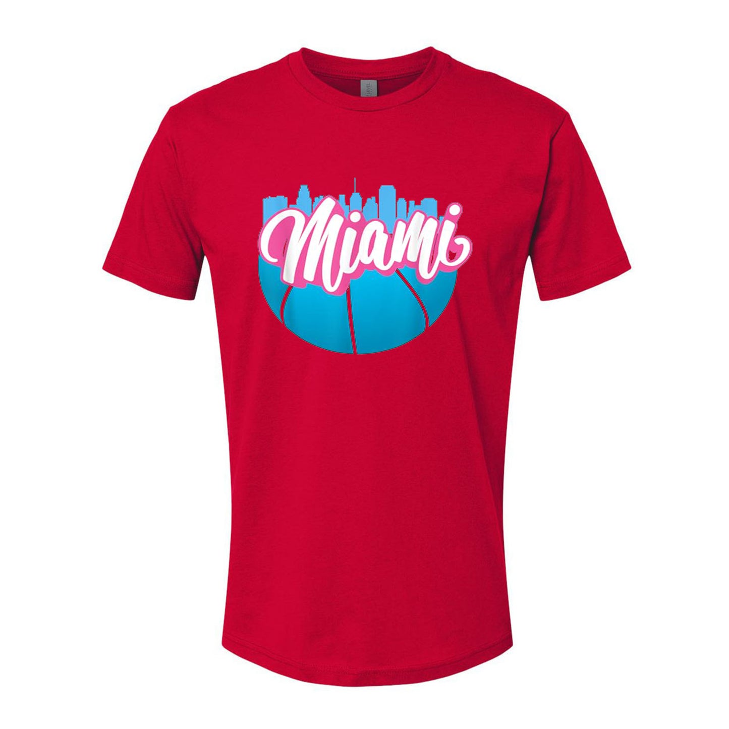 Miami Basketball Vintage Miami Florida Cityscape Retro Miami T-Shirt