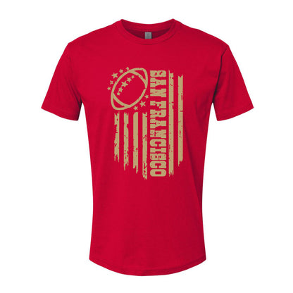 San Francisco Football American Flag Shirt for Football Fans