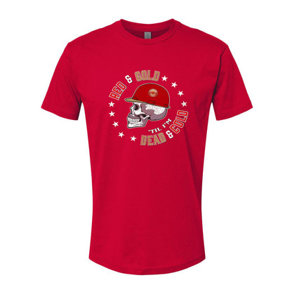 Red and Gold Till I'm Dead and Cold T-Shirt | San Francisco Football Fans