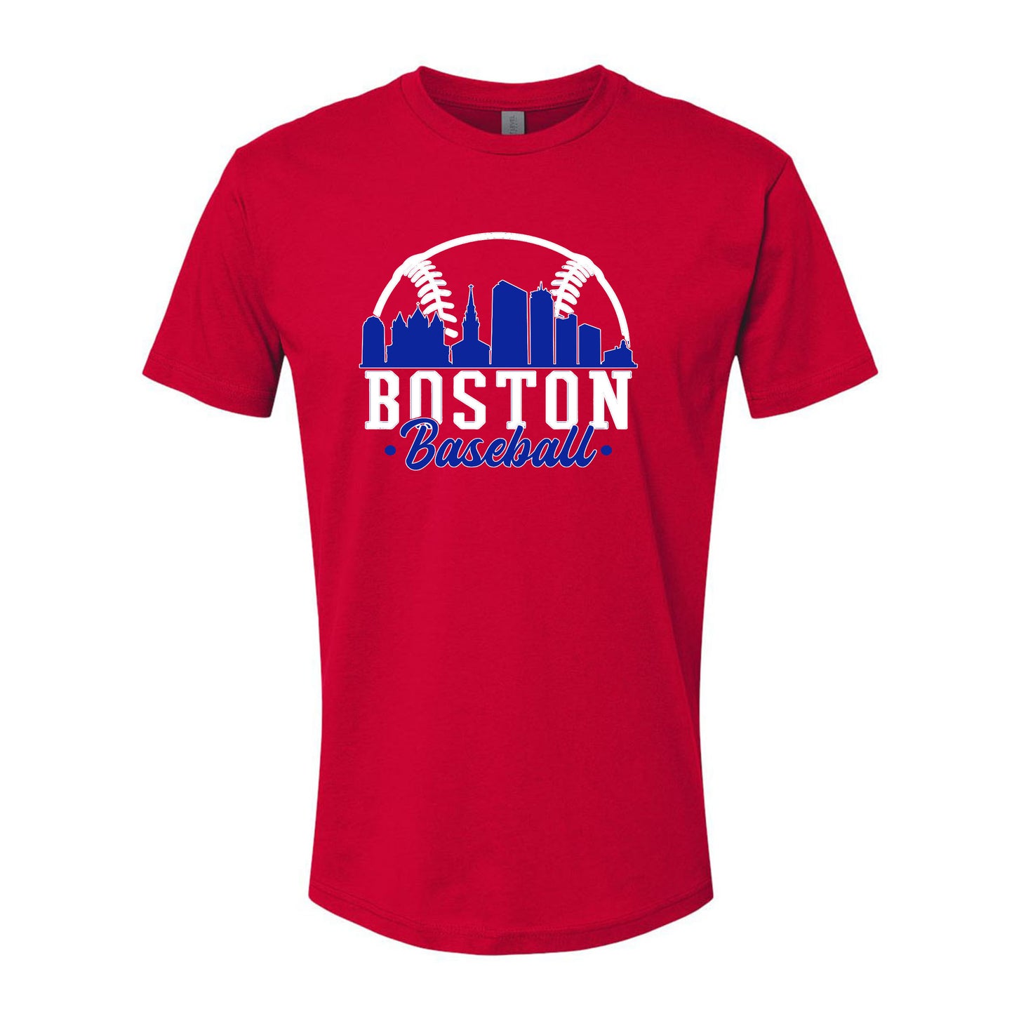 Boston Baseball Gear Cityscape Skyline Men's Apparel for Baseball Fans