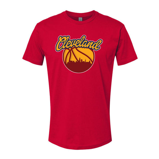 Cleveland Basketball Team Cityscape Skyline Men's Apparel for Basketball Fans