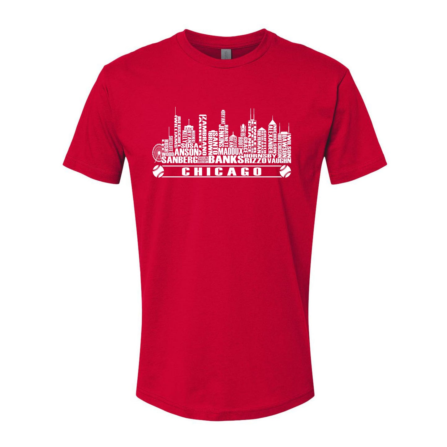 Chicago Baseball Team Cityscape Skyline Men's Apparel for Baseball Fans