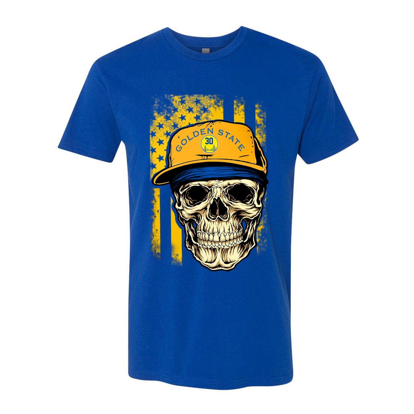 Golden State Basketball Skull With Hat Jersey Tee