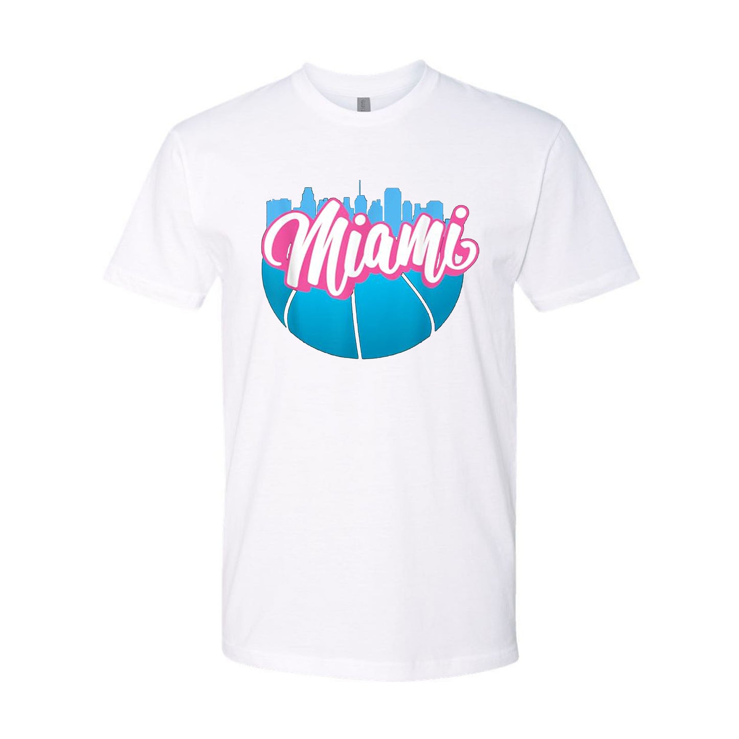 Miami Basketball Vintage Miami Florida Cityscape Retro Miami T-Shirt