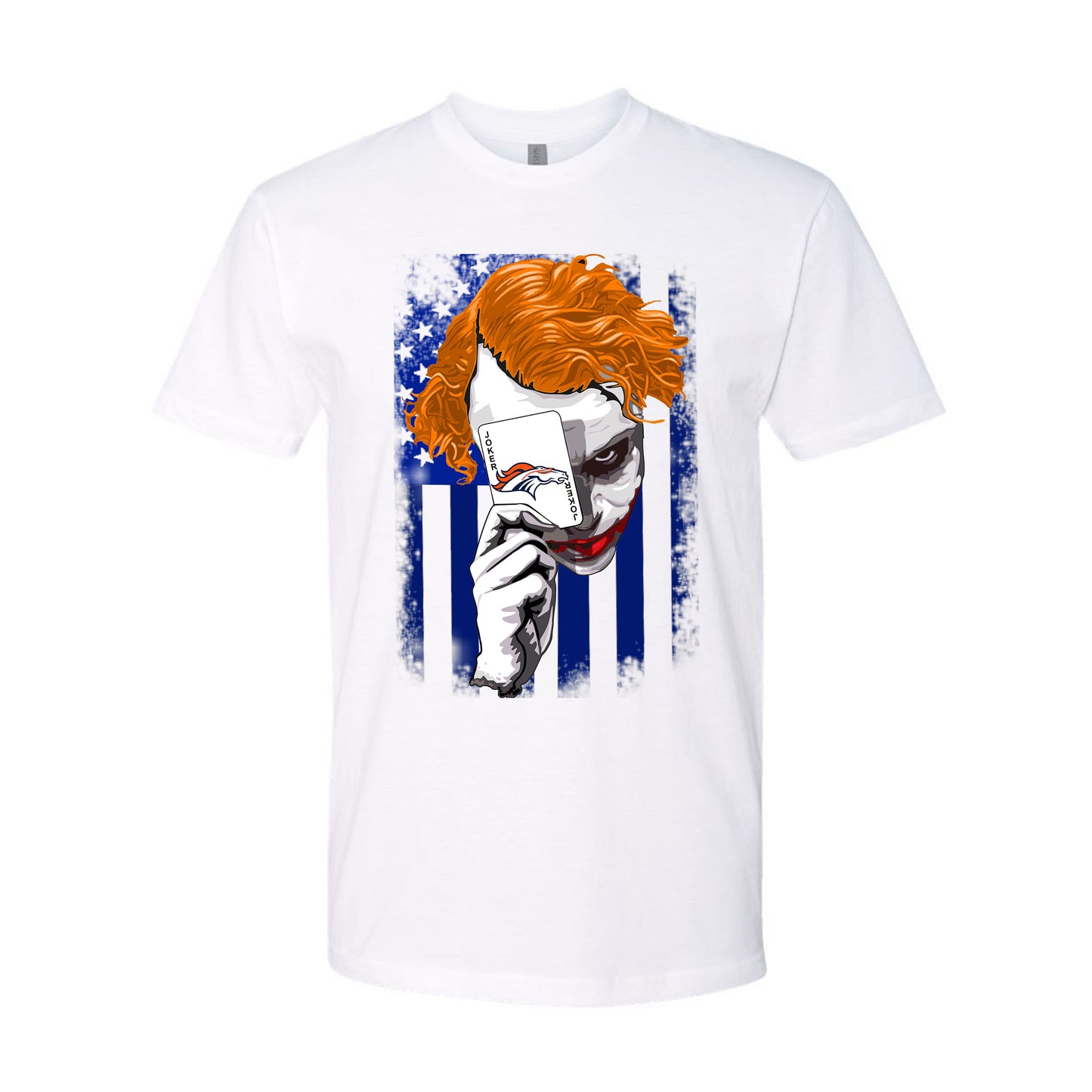 Denver Football Fans Game Day Tee Navy & Orange Joker Collection