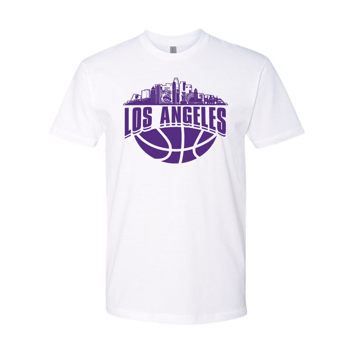 Los Angeles Basketball Jersey Cityscape Skyline Men's Shirt for Basketball Fans