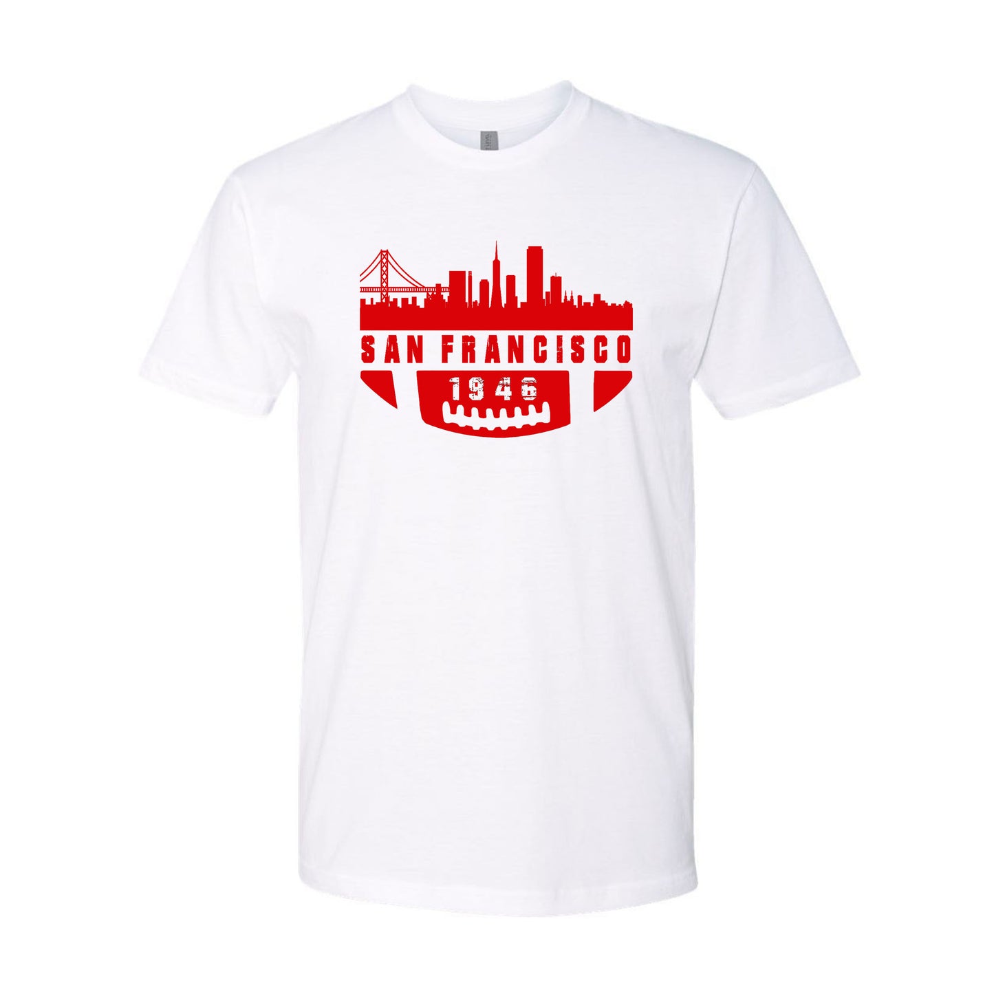 San Francisco Football City Skyline Men's Shirt for Football Fans