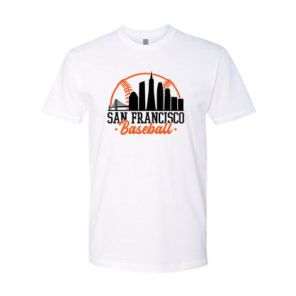 San Francisco Baseball Cityscape Skyline Men's Apparel for Baseball Fans Gameday Gear