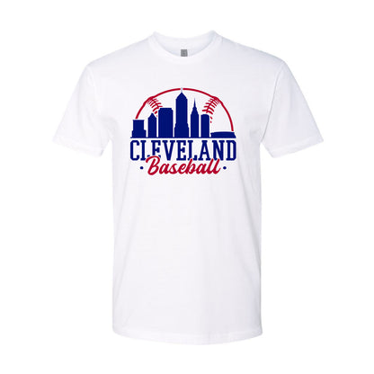 Cleveland Baseball Cityscape Skyline Men's Apparel for Baseball Fans