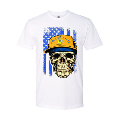 Golden State Basketball Skull With Hat Jersey Tee