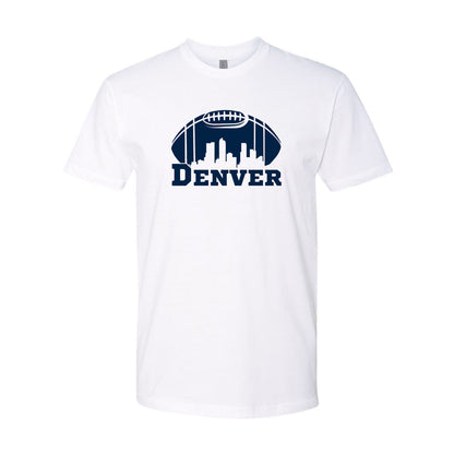 Denver Football Game Day Tee Navy & Orange Skylne