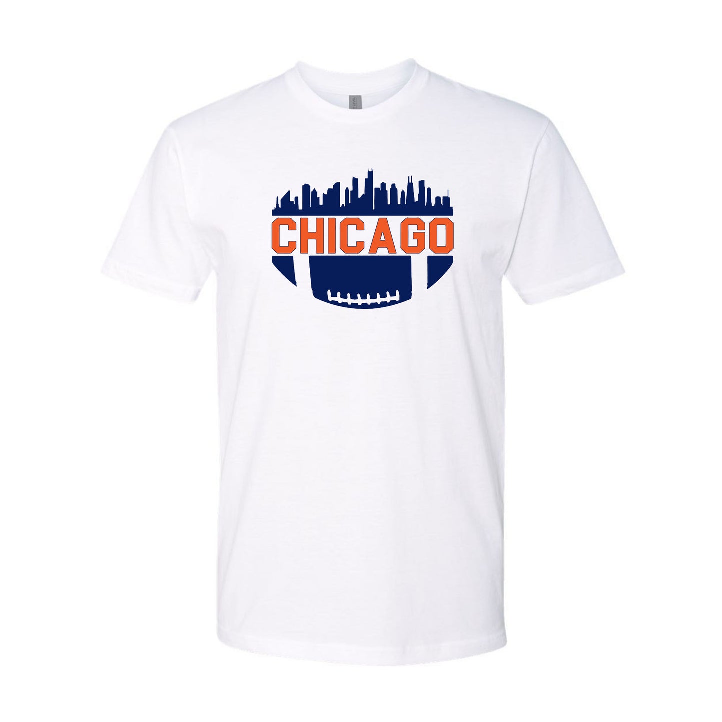 Chicago Football City Skyline Shirt for Football Fans Athletic Sports Fan Collection