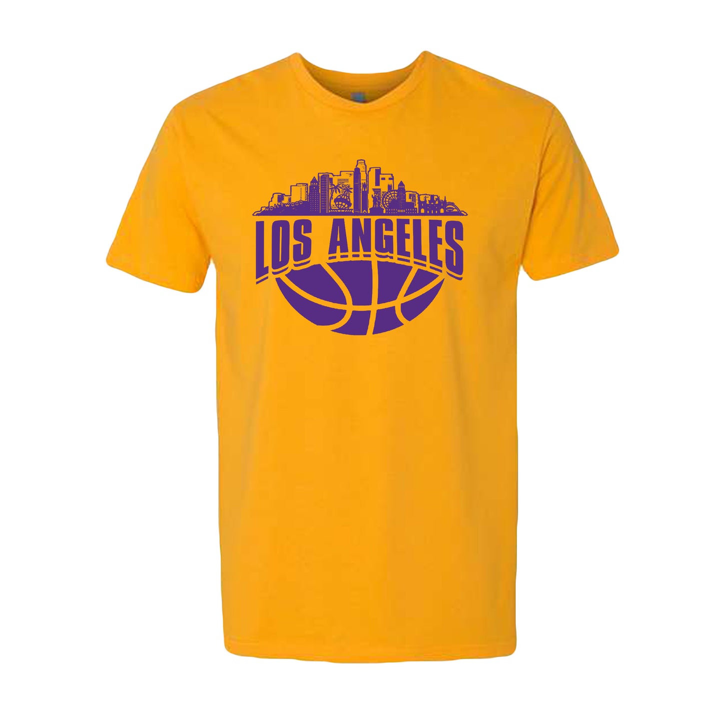 Los Angeles Basketball Jersey Cityscape Skyline Men's Shirt for Basketball Fans