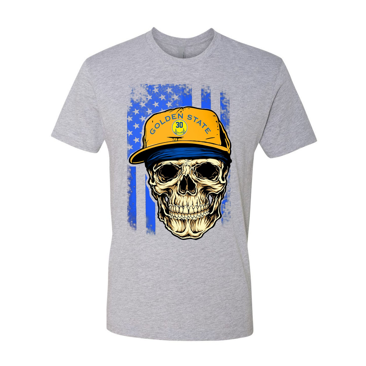 Golden State Basketball Skull With Hat Jersey Tee