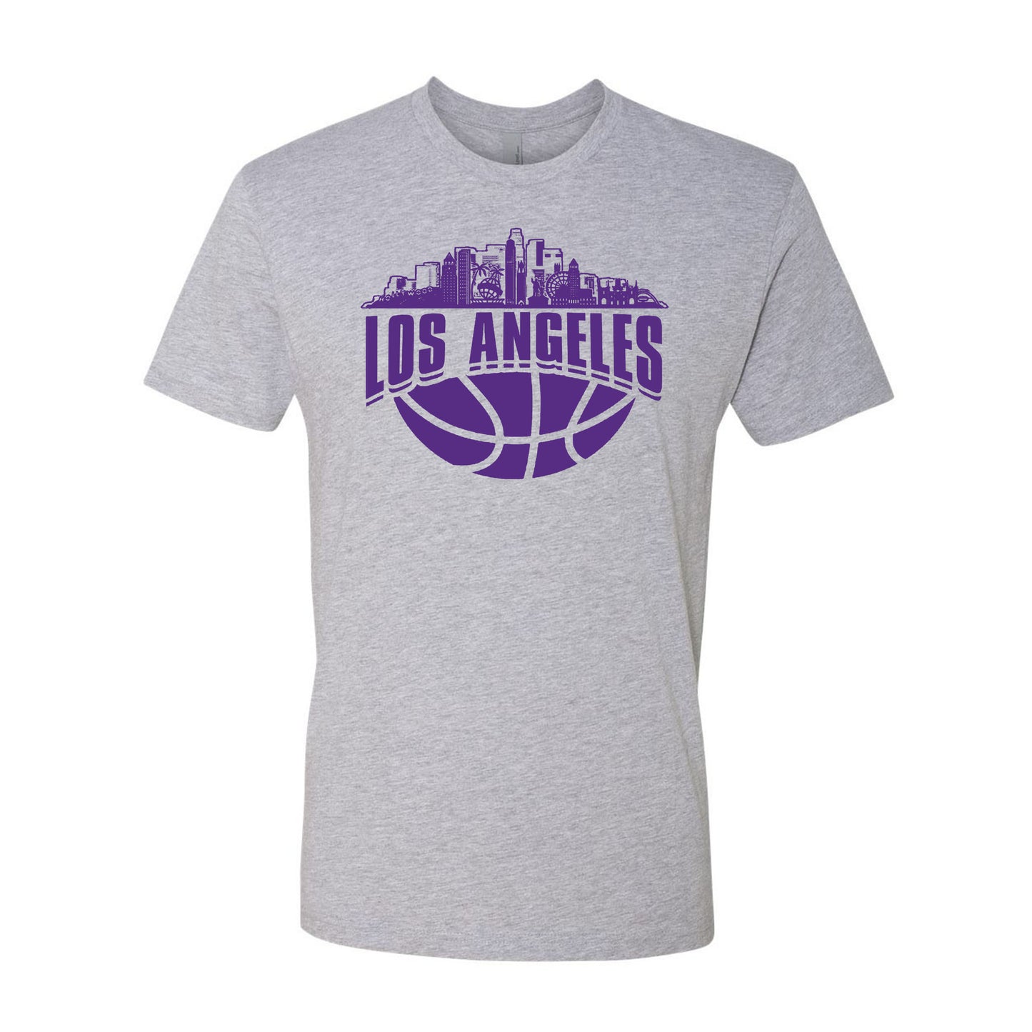 Los Angeles Basketball Jersey Cityscape Skyline Men's Shirt for Basketball Fans