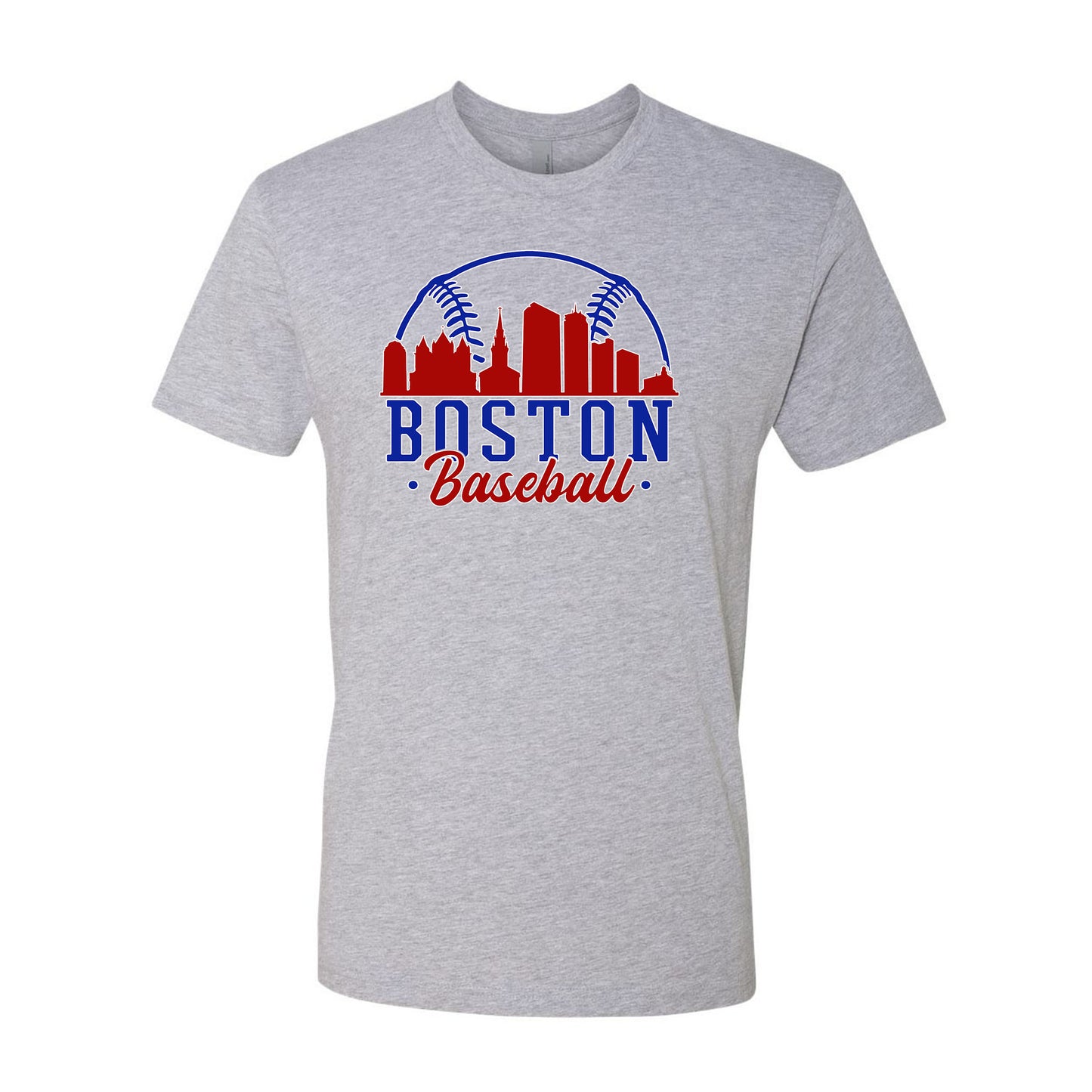 Boston Baseball Gear Cityscape Skyline Men's Apparel for Baseball Fans