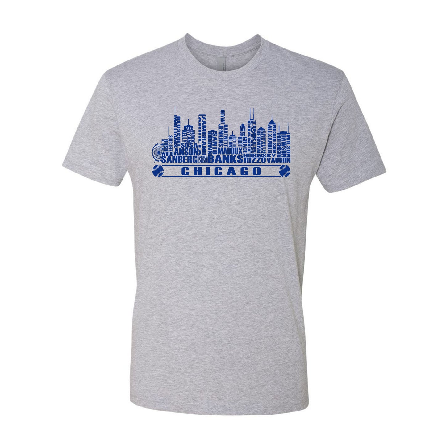 Chicago Baseball Team Cityscape Skyline Men's Apparel for Baseball Fans