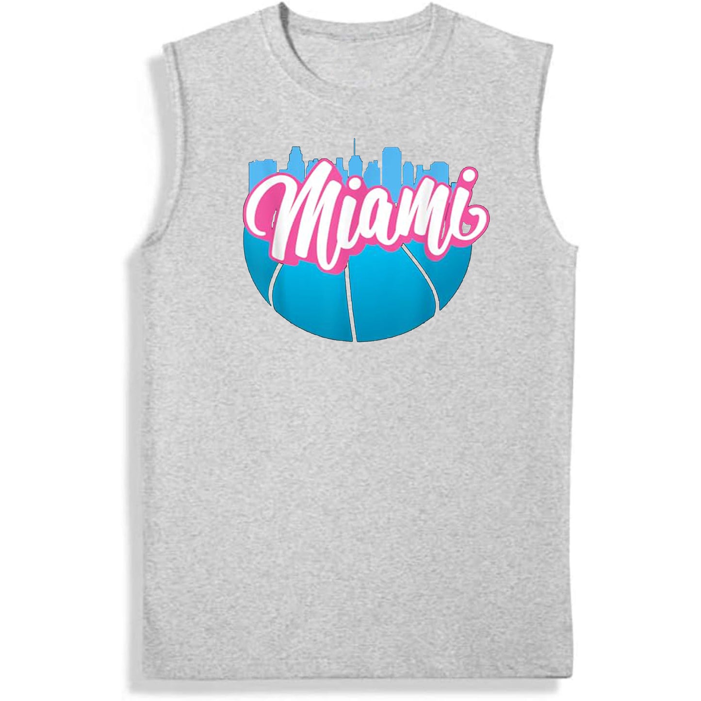 Miami Basketball Vintage Miami Florida Cityscape Retro Miami T-Shirt