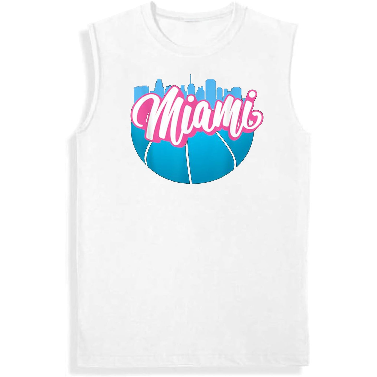 Miami Basketball Vintage Miami Florida Cityscape Retro Miami T-Shirt